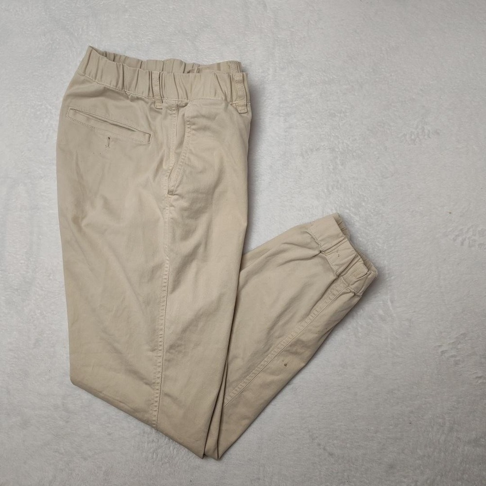 Bearbottom Pants Mens 30x28 Beige Jogger Elastic Waist Cuffed Stretch Casual